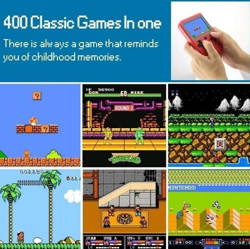 Mini Game Retrô Portatil 400 Jogos Antigos Anos 80 Console