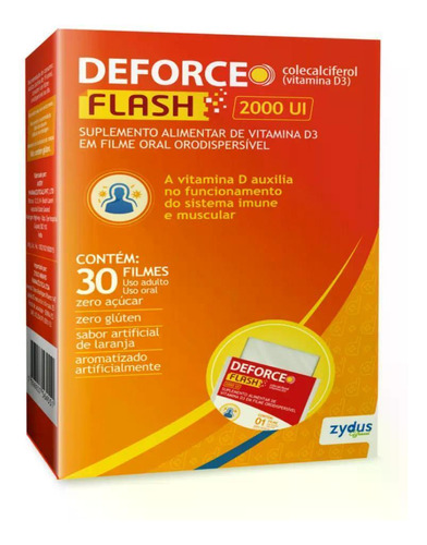 Suplemento Alimentar Deforce Flash 2000ui Vitamina D3 Oral