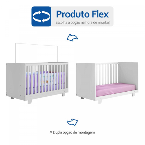 Berço Mini Cama Life Tigus Baby Branco Ffwt
