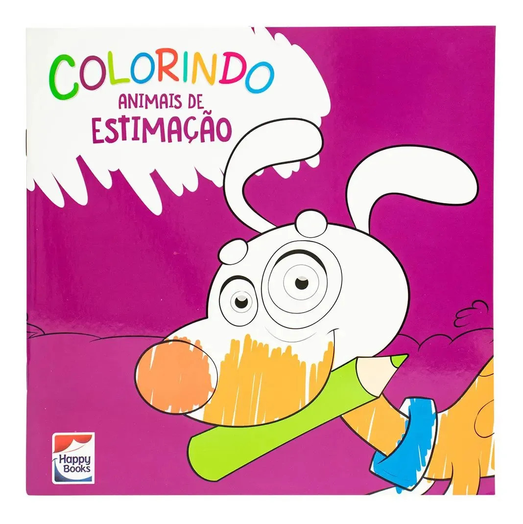 Colorindo Animais: Animais de Estimação - Nascimento, Ruth Marschalek - Happy Books - Capa Mole