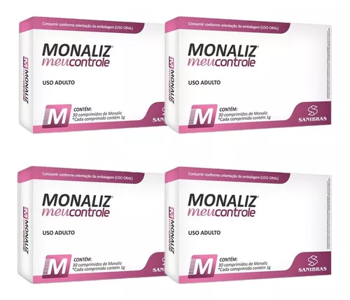 4x Monaliz Meu Controle (4x 30 comprimidos) - Sanibrás