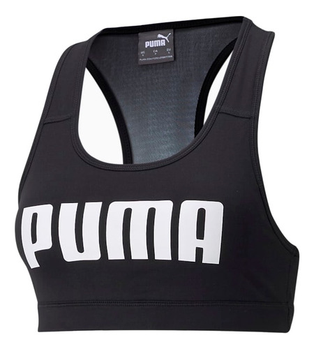 Top Deportivo Negro Puma Mid Impact 4keeps Mujer