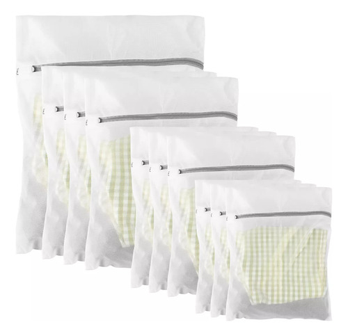 Pacote Com 10 Sacos De Roupa Suja De Malha Para Lavagens Del