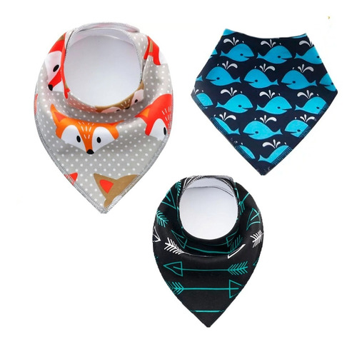 Babero Bandana  Bufanda Bebe Triangular Algodón