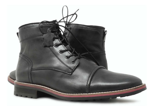 Imagen 2 de 6 de Zapato De Caballero Tipo Botín Piel Fina Vacuno Casual