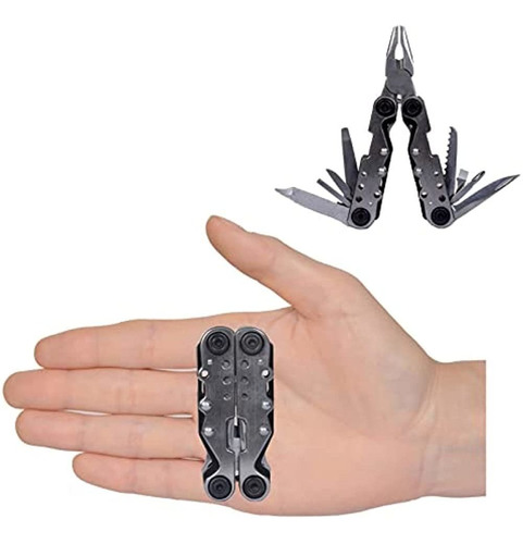 Tehzip Multi Tool Plier Silver Juego De Minipinzas 12 En 1, 