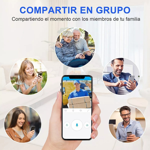 Timbre Inteligente Inalámbrico Con Cámara 1 Transmiso 1 Rec Videollamadas Interactivas En Tiempo Real Wifi 2.4g