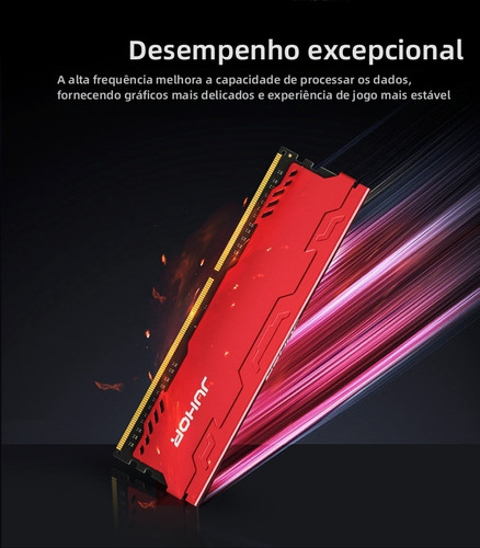 Kit Com 2x Memória Ram Para Desktop Juhor 4gb Ddr3 1600mhz