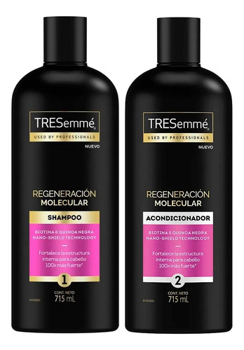 Tresemme Regeneración Molecular 715ml Shampoo + Acondicionad