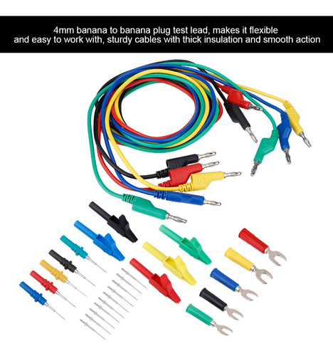 Kit De Prueba Banana De 4 Mm Para Conectar El Cable Del Mult