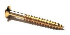 Imagen 2 de 4 de Tornillo De Bronce Cab. Fresada 14 X 10 Caja X 144 Unidades