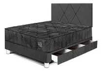 Comprar Dormitorio Con Cajones Pocket Max Black | 1.5 Plazas
