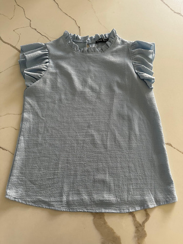 Blusa Azul Clara Xs Marca Shein