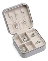 Comprar Organizador De Joyas Alhajero Mini Joyero De Viaje Color Gris