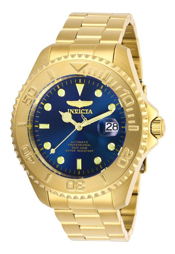 Reloj Invicta 28951 Oro Hombres Automático Color De La Correa Dorado Color Del Bisel Dorado Color Del Fondo Azul