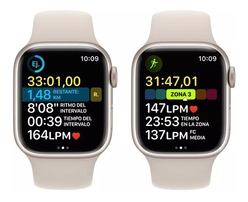 Apple Watch Series 8 Gps - Caja Aluminio 41mm Blanco Estelar Color De La Malla Deportiva