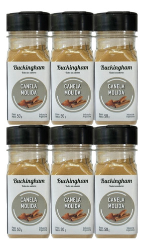 Canela Molida Buckingham X 50gr Pack X 6un.