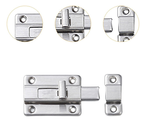 Cerradura Deslizante De Seguridad De Puertas, 2 Pulgadas