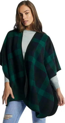 Capa Poncho Mujer  Casual Reversible Calientita 