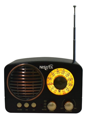 Parlante Recargable Portátil Vintage Bluetooth Usb Radio