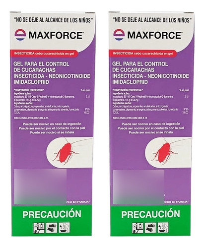 Maxforce Bayer 30 G Veneno Mata Cucarachas 2 Pzs Facil Uso