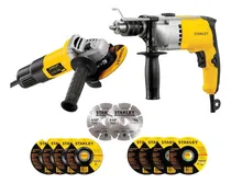 Comprar Taladro Perc 1\u002F2 + Amoladora 4 1\u002F2 + 10 Discos Stanley
