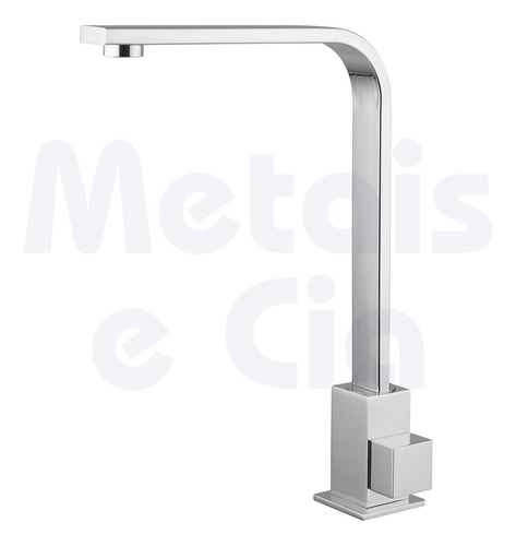 Torneira Cozinha Bancada Luxo Slim Quadrada