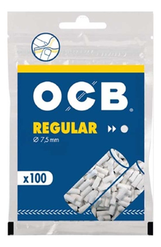 Filtro Para Cigarro Ocb Regular 10 Pacotes