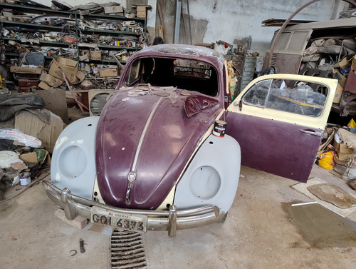 Vw Fusca Oval Em Construção Todo Feito Em Lata Ano 67 No Doc