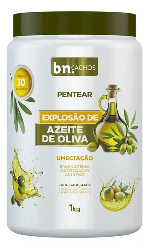 Creme de Pentear Explosão de Azeite de Oliva 1Kg | bn.Cachos
