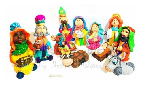 Pesebre Nacimiento Belen En Cerámica Navidad Decoración