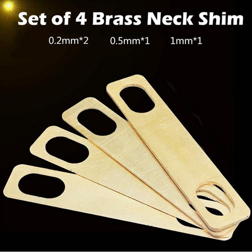 Paquete De 4 Cuñas Para Bajo De Guitarra De Latón 0.2mm