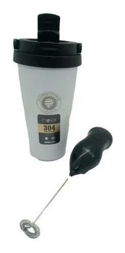 Vaso Cafetero Cafe Expresso Térmico 450 Ml Inova Con Batidor