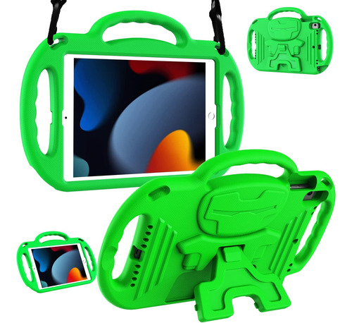 Funda iPad 2021 10.2 Ltrop 9a/8a/7a Gen C/soporte/verde