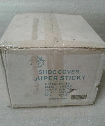 Pro-safe Sc-ss Shoe Cover - Super Sticky - Size Large Wh Vvm