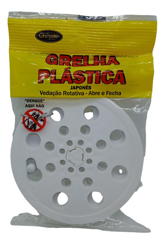 Ralo De Plástico 10cm Para Chão Grelha Redondo Overtime