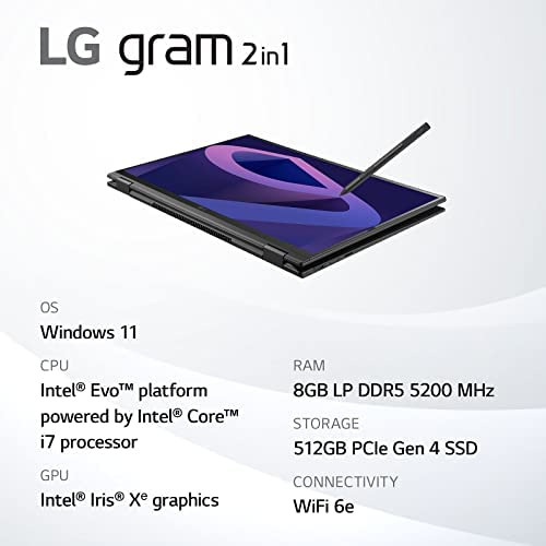 Laptop LG Gram 14t90q 2-in-1 Tablet , 14 1920 X 1200