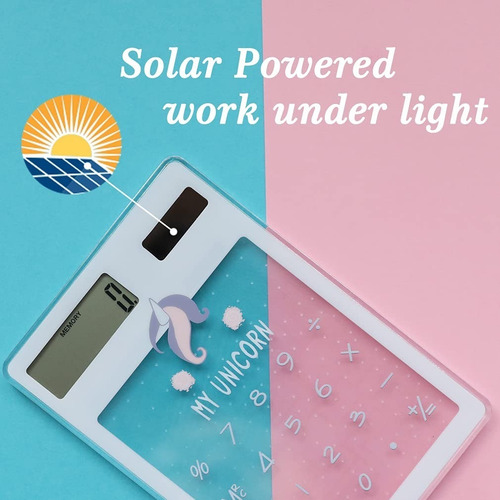 Imagen 4 de 5 de Calculadora Unicornio Luz Solar