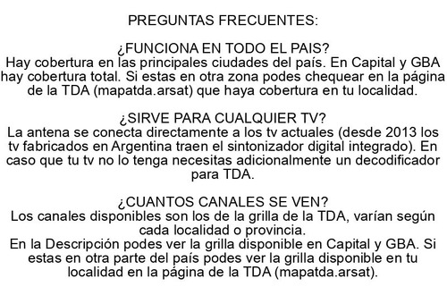 Imagen 4 de 5 de Kit Antena Tda Tv Digital Hd Alta Ganancia + Cable
