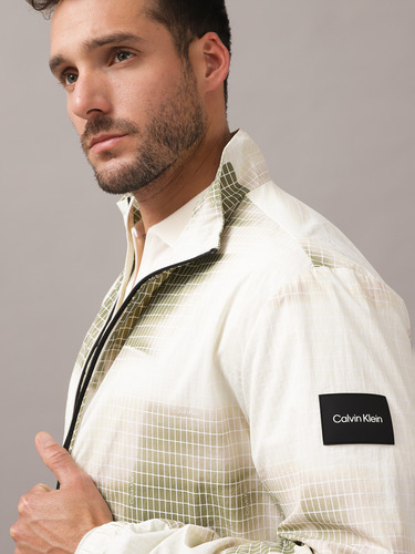 Chaqueta Diffused Grid Multicolor Calvin Klein