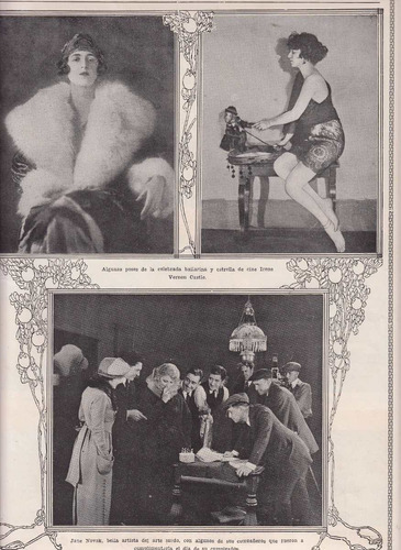 1924 Cine Mudo Fotos Actrices Pagina Revista Argentina Hogar