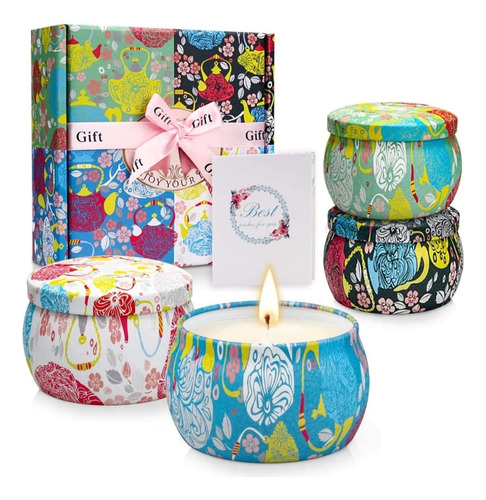 Set X 4 Velas Aromatizadas 125g Cada Una