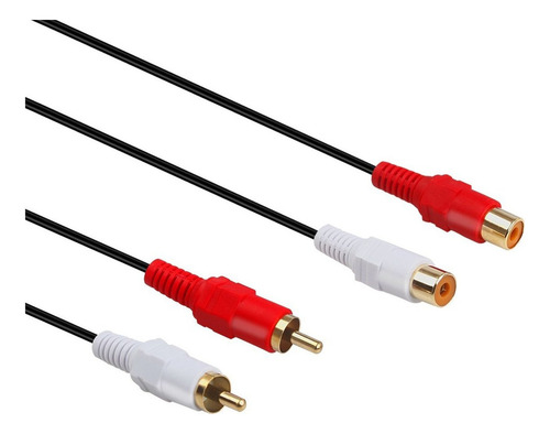 Cable De Extension Audio Estereo 2 Rca Macho A Hembra | 15m