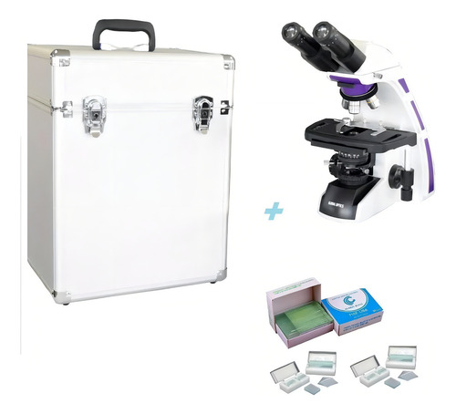 Microscopio Binocular Otica Infinita Planacromatico Led
