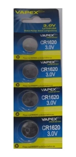 Pila Boton Cr1620 3v Litio Vapex Blister X Unidad