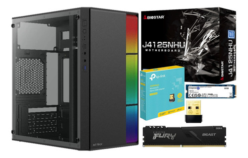Pc Escritorio Rapida Intel Cpu Ram 8gb Ddr4 500gb Ssd J4125