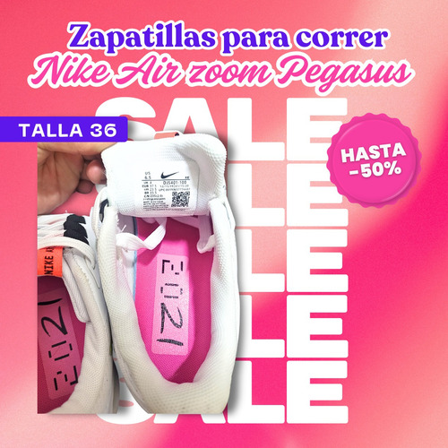 Zapatilla Nike Pegasus Deportivo Para Mujer De Running (Usado)