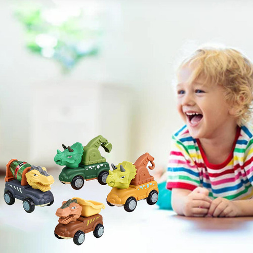 - Coche De Transporte De Dinosaurios Abs Tire Hacia Atrás