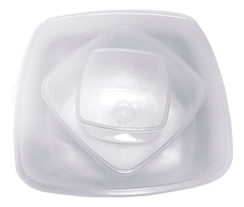 Set 3 Contenedores Para Alimento Tupper Cuadrados