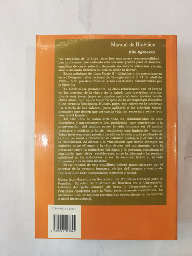 Imagen 2 de 3 de Manual De Bioética, Elio Sgreccia, Universidad Anahuac